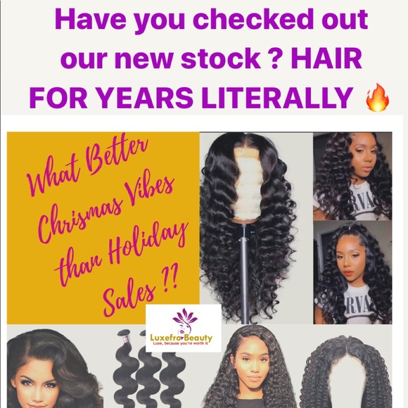 ? %HUMANHAIR BUNDLES DEALS+4*4 lace closure FREE main image 6